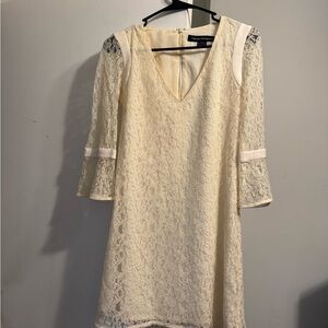 Elegant Lace Dress in Cream